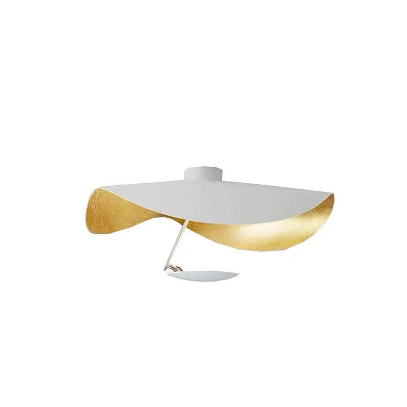 Plafonnier Feuille Moderne Noir Doré Pour Salon Et Chambre