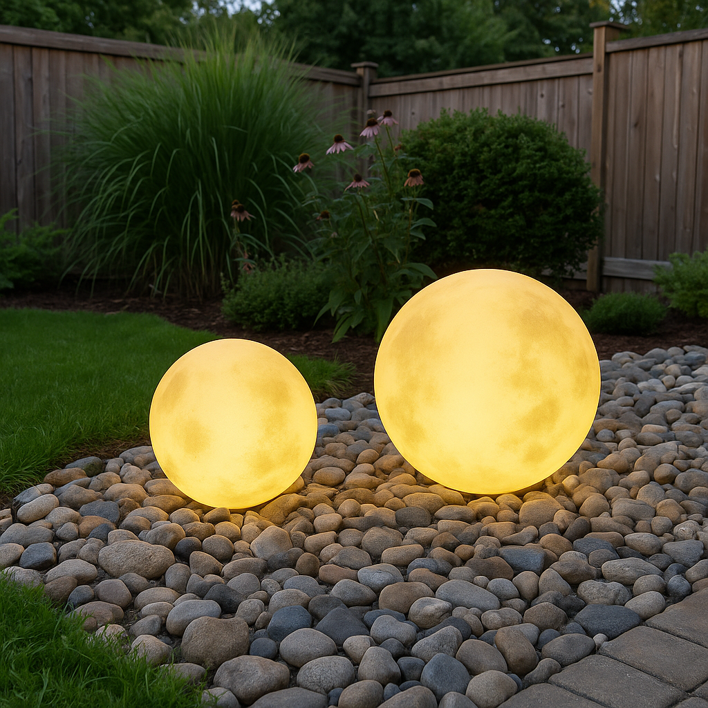 Lampe Lunaire Solaire Pour Jardin Éclairage Extérieur Élégant