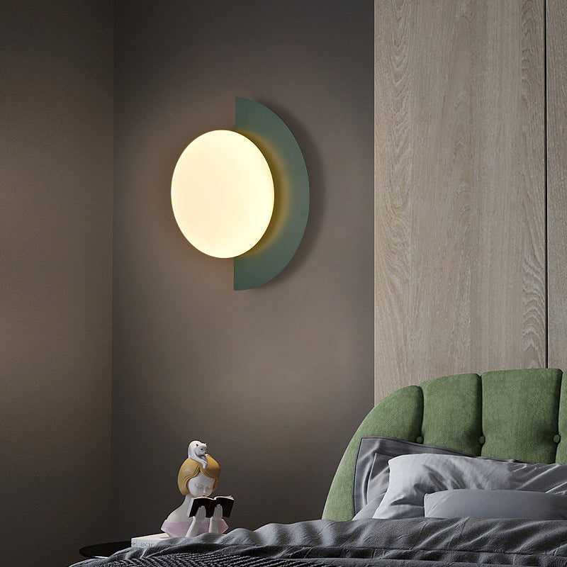 Applique Murale Demi Cercle Nordique Lumière Douce et Durable