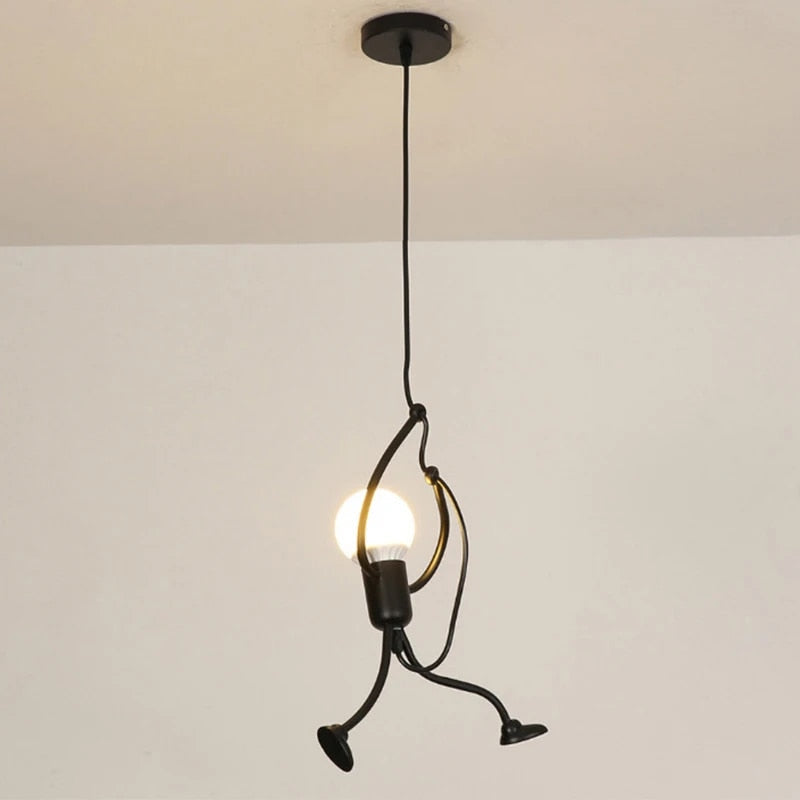 Lampe Suspendue Poupée Ludique Pour Ambiance Chaleureuse