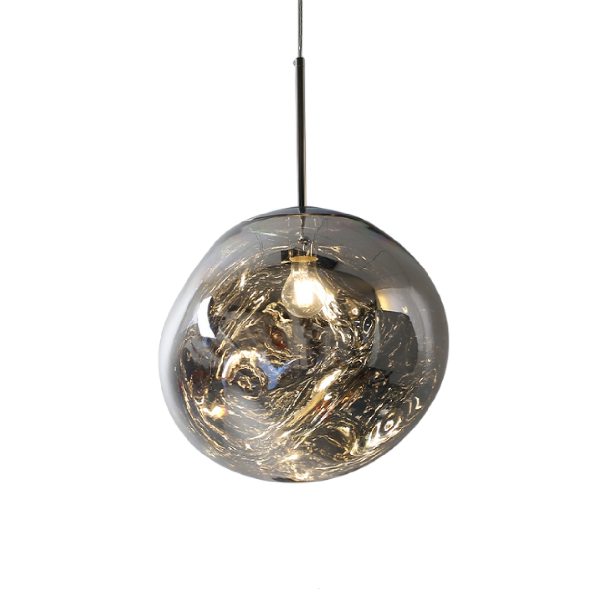 Suspension Moderne en Verre à Lumière LED Douce pour Salon