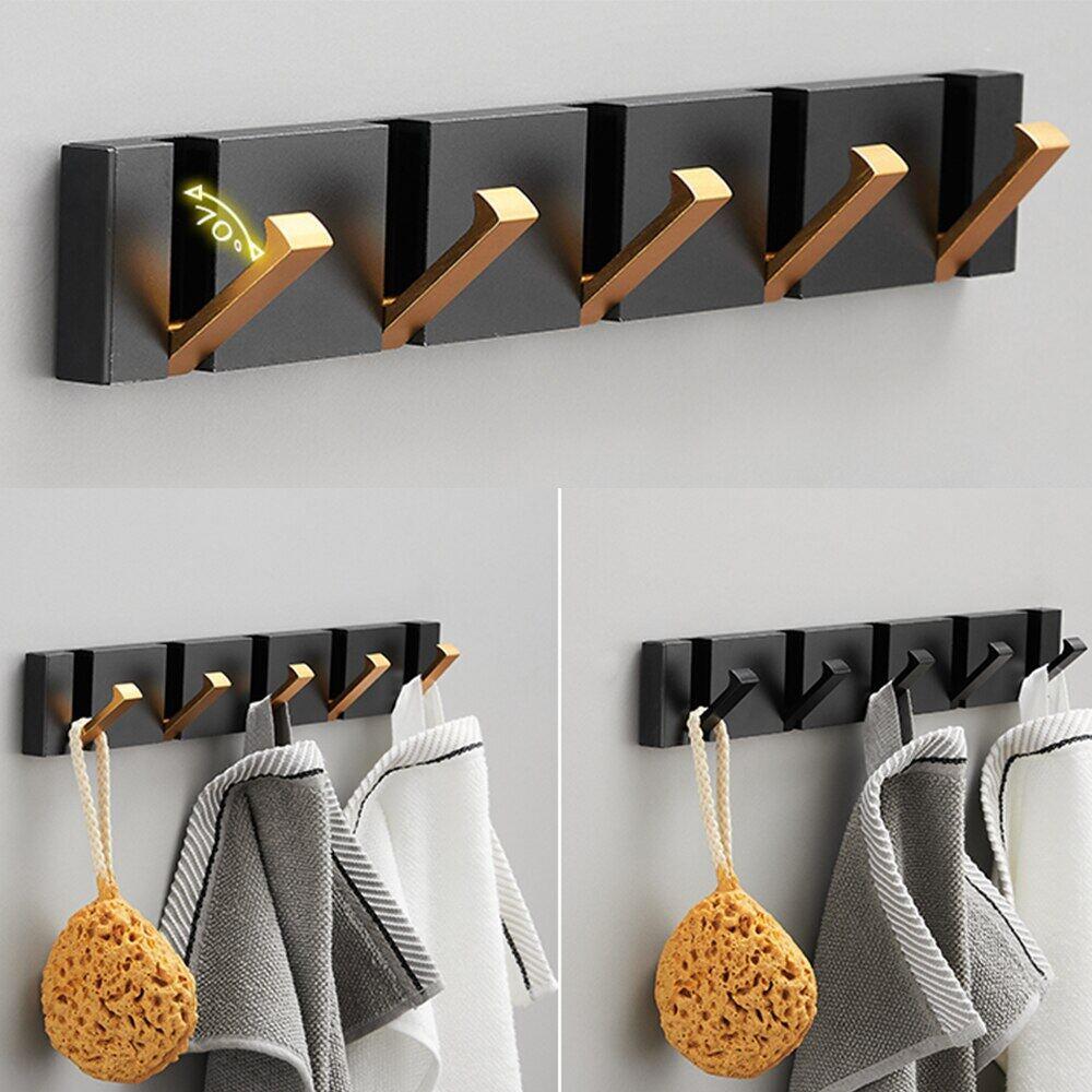 Crochet mural pliable à deux positions, robuste, porte-manteau pour vêtements, pour salle de bains