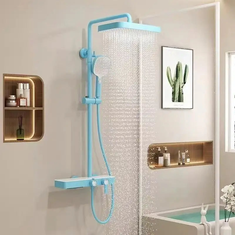 Ensemble de robinet de douche haut de gamme pour salle de bains, en acier inoxydable, aux couleurs attrayantes