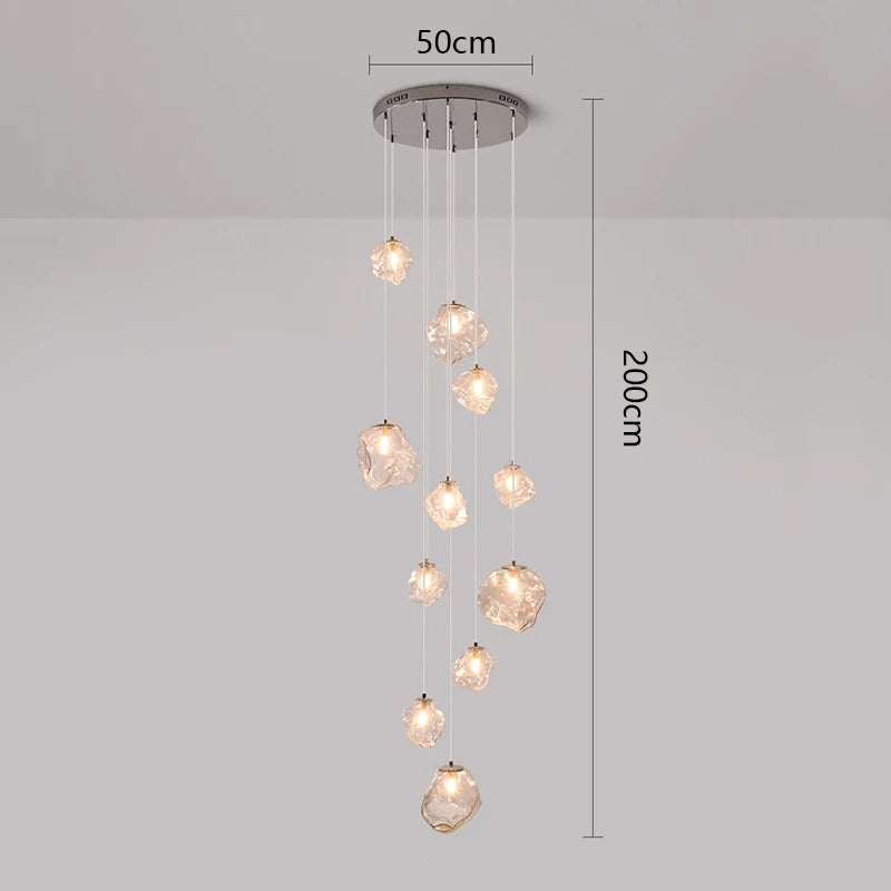 Lustre d'Escalier Nordique Élégant Pour Grands Espaces Intérieurs