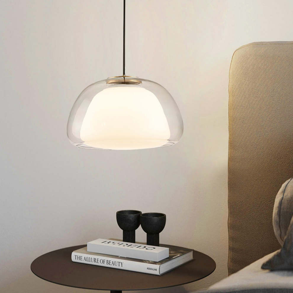 Lampe Suspendue Moderne En Verre Au Lait Pour Une Ambiance Élégante