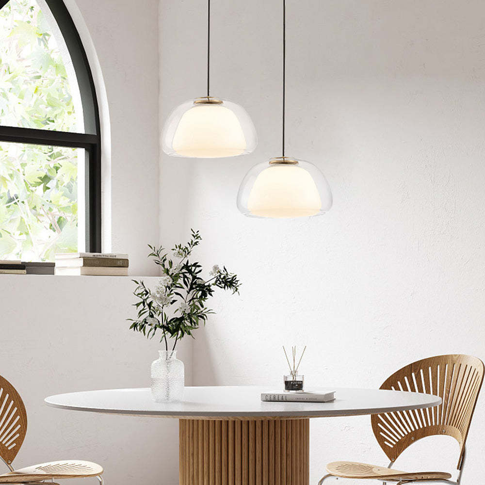 Lampe Suspendue Moderne En Verre Au Lait Pour Une Ambiance Élégante