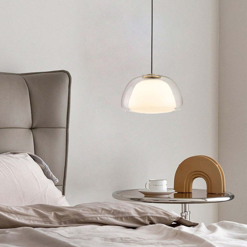 Lampe Suspendue Moderne En Verre Au Lait Pour Une Ambiance Élégante