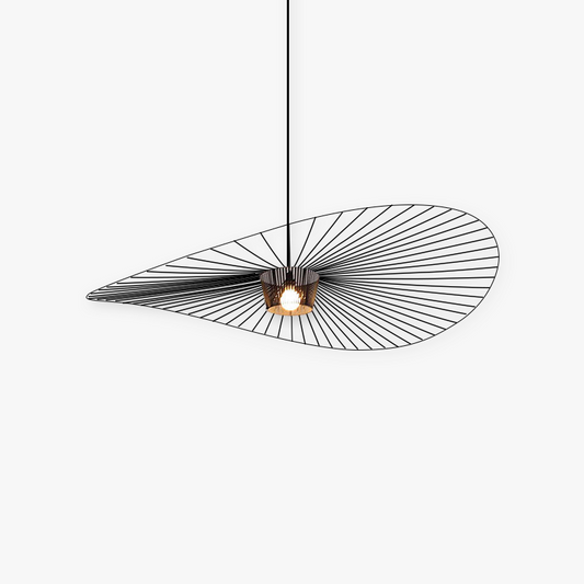 Zenro Suspension Vague Moderne. Tissu. Noir/Marron/Doré/Blanc. Salon - Neutralighting