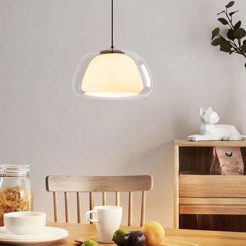 Lampe Suspendue Moderne En Verre Au Lait Pour Une Ambiance Élégante
