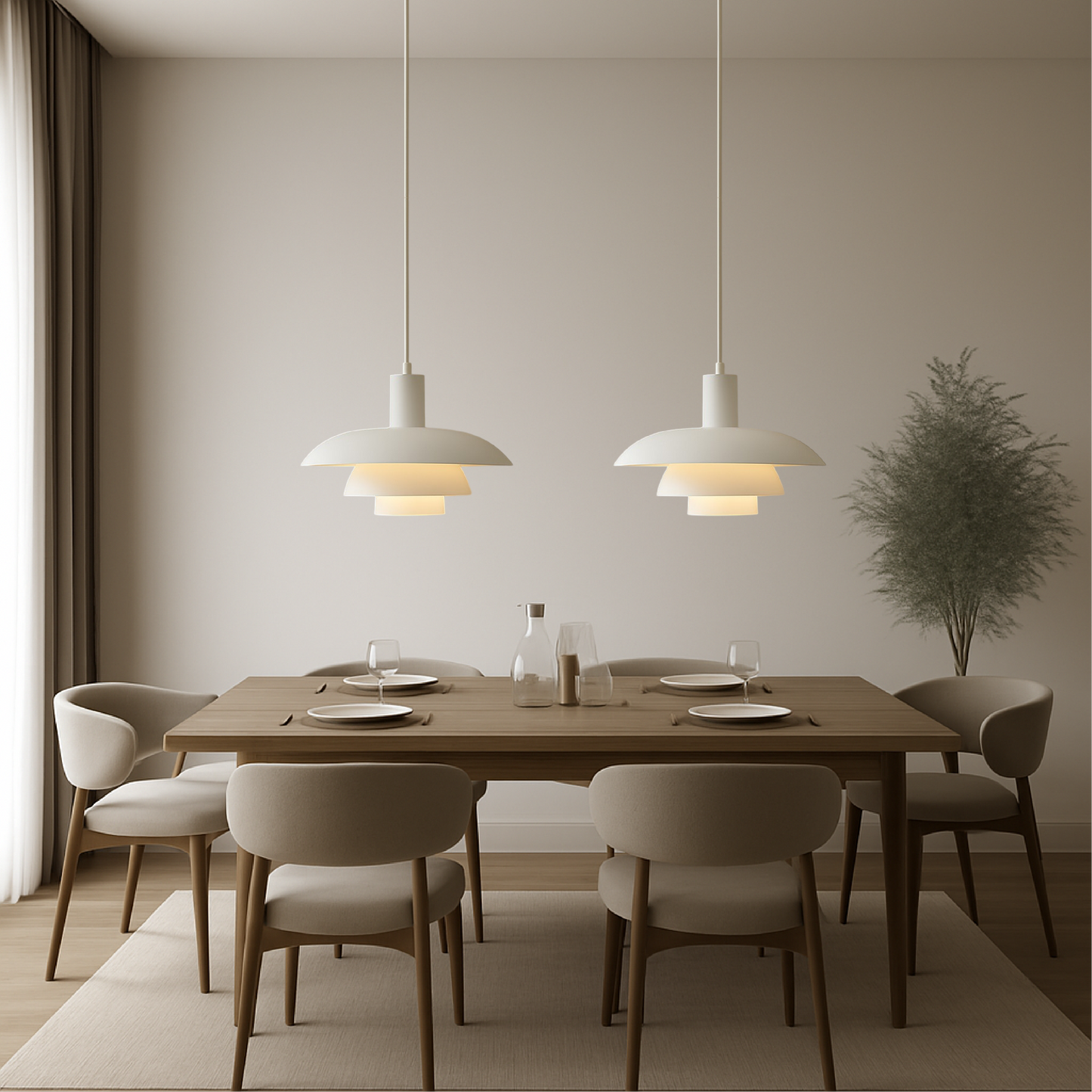 Lampe Suspendue Scandinave Minimaliste Lumière Chaleureuse Et Durable