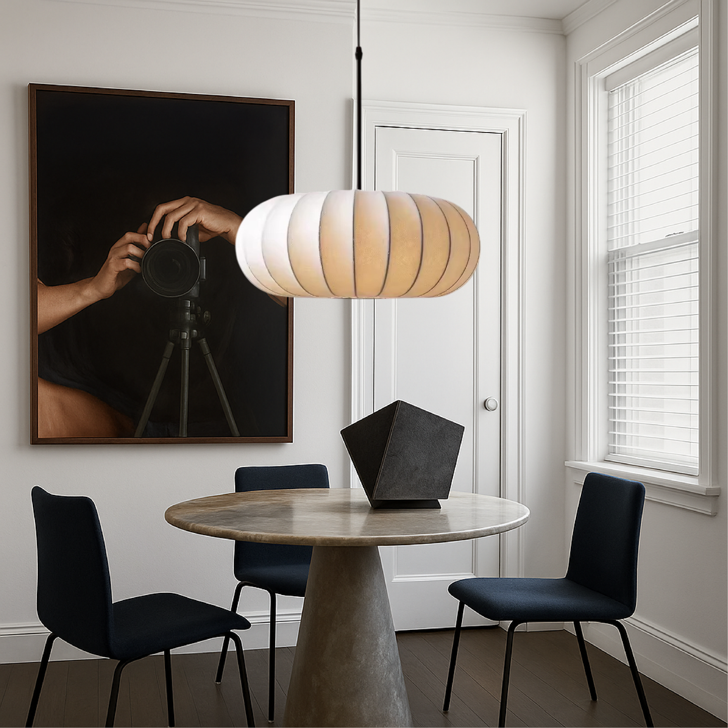 Suspension En Soie Minimaliste Pour Ambiance Douce Et Contemporaine