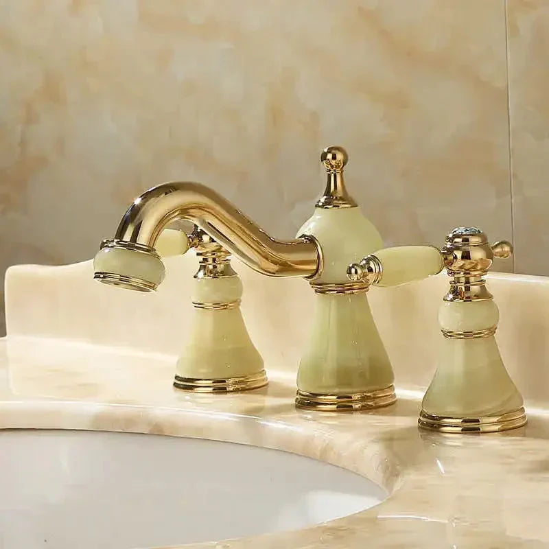 Mitigeur de lavabo classique à encastrer sur plage, 3 trous, double poignée
