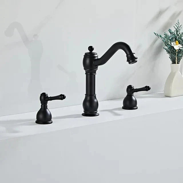 Robinet de lavabo Index Bath à 3 trous, montage sur plage, double poignée