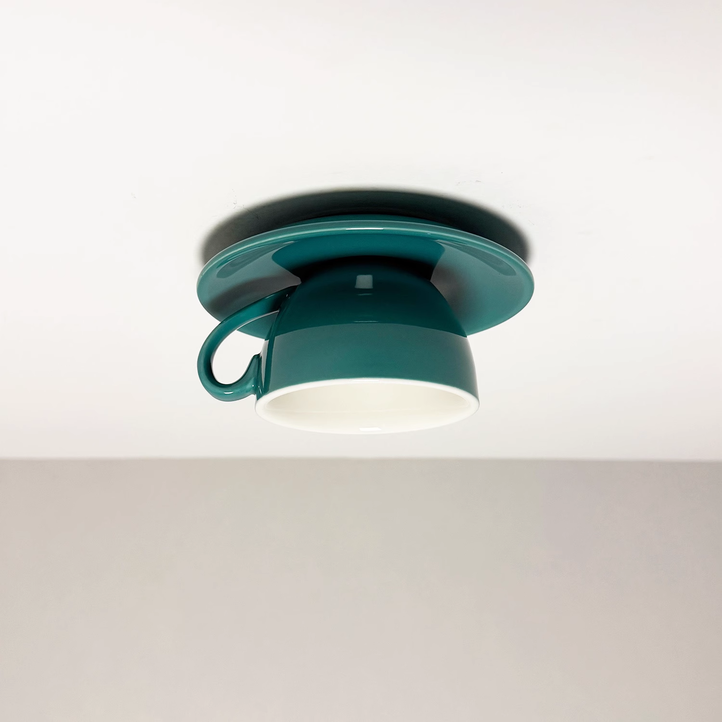 Plafonnier en Céramique Tasse Café Éclairage Ambiance Élégant