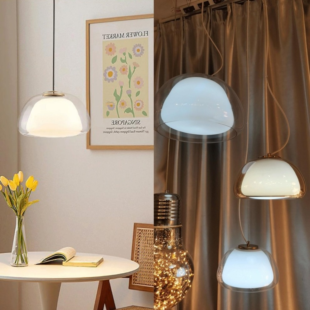 Lampe Suspendue Moderne En Verre Au Lait Pour Une Ambiance Élégante