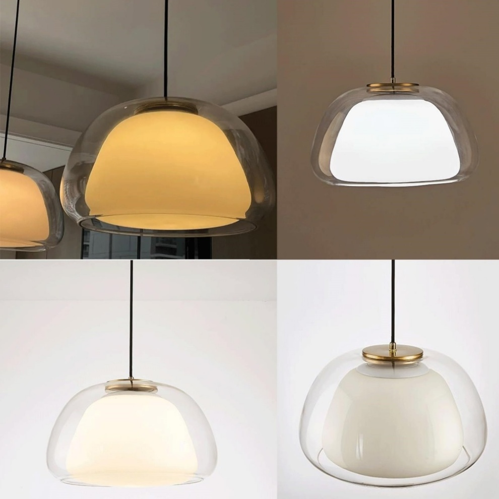 Lampe Suspendue Moderne En Verre Au Lait Pour Une Ambiance Élégante