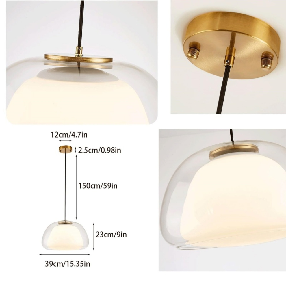 Lampe Suspendue Moderne En Verre Au Lait Pour Une Ambiance Élégante