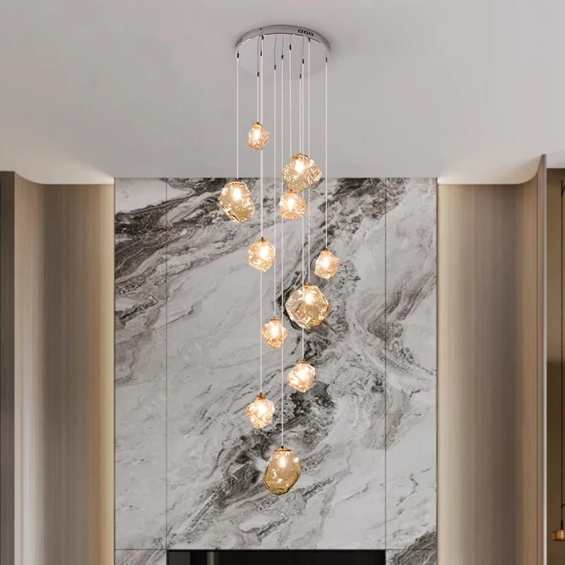 Lustre d'Escalier Nordique Élégant Pour Grands Espaces Intérieurs