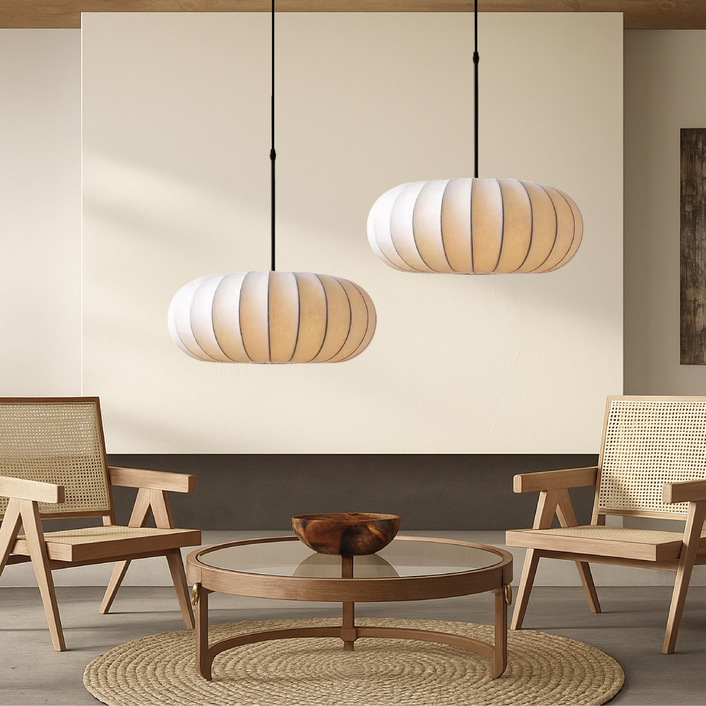 Suspension En Soie Minimaliste Pour Ambiance Douce Et Contemporaine