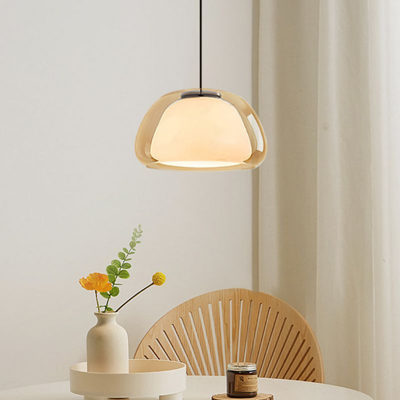 Lampe Suspendue Moderne En Verre Au Lait Pour Une Ambiance Élégante