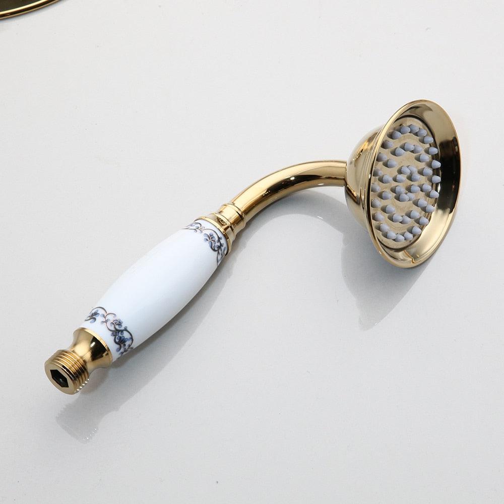 Ensemble de robinet de douche à effet pluie de 8 pouces pour salle de bains, en laiton massif, avec mitigeur monocommande