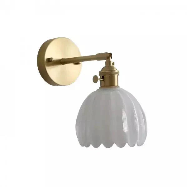 Applique Murale Rétro Fleur Bourgeon Tulipe En Verre
