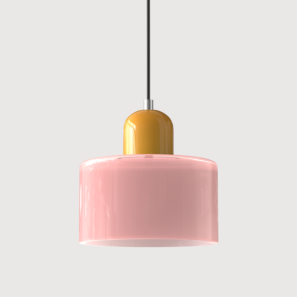Suspension En Verre Au Style Bauhaus Pour Une Lumière Élégante