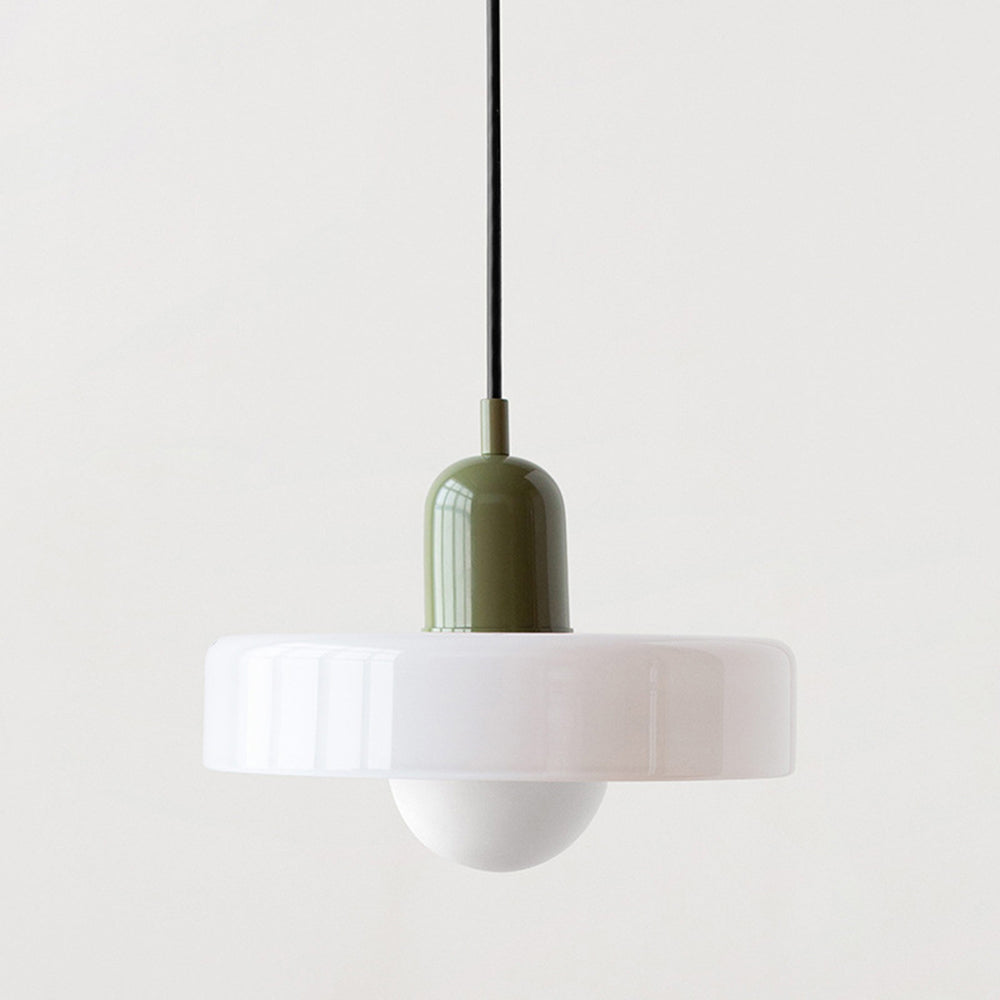 Suspension En Verre Coloré Style Bauhaus Pour Ambiance Contemporaine