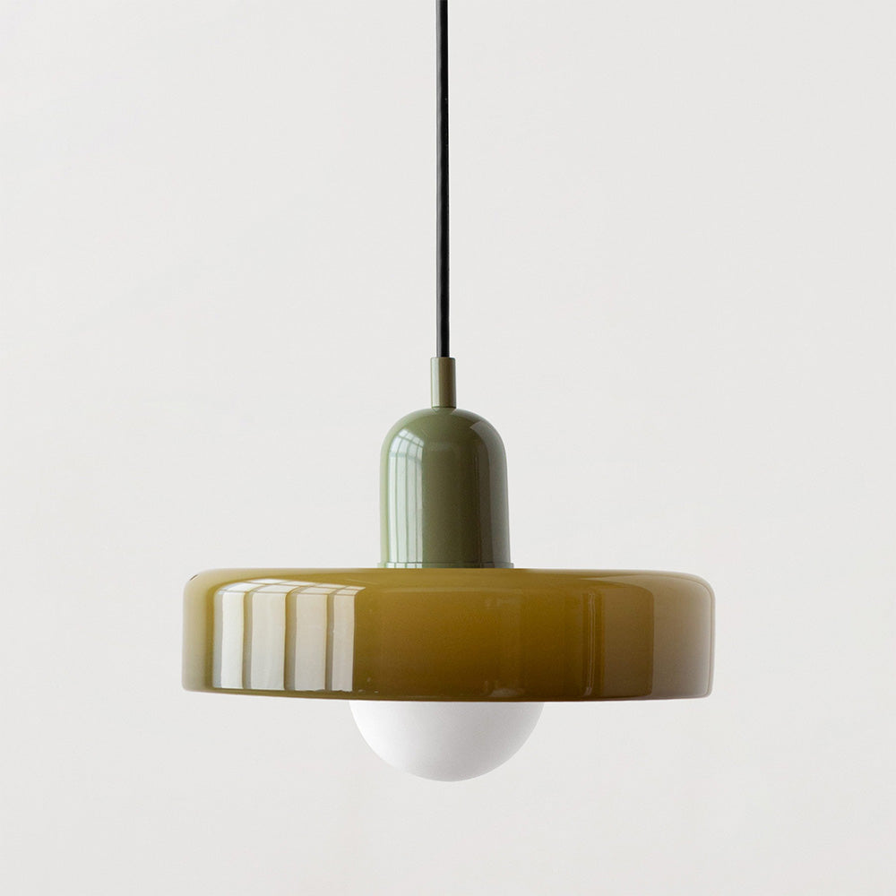 Suspension En Verre Coloré Style Bauhaus Pour Ambiance Contemporaine
