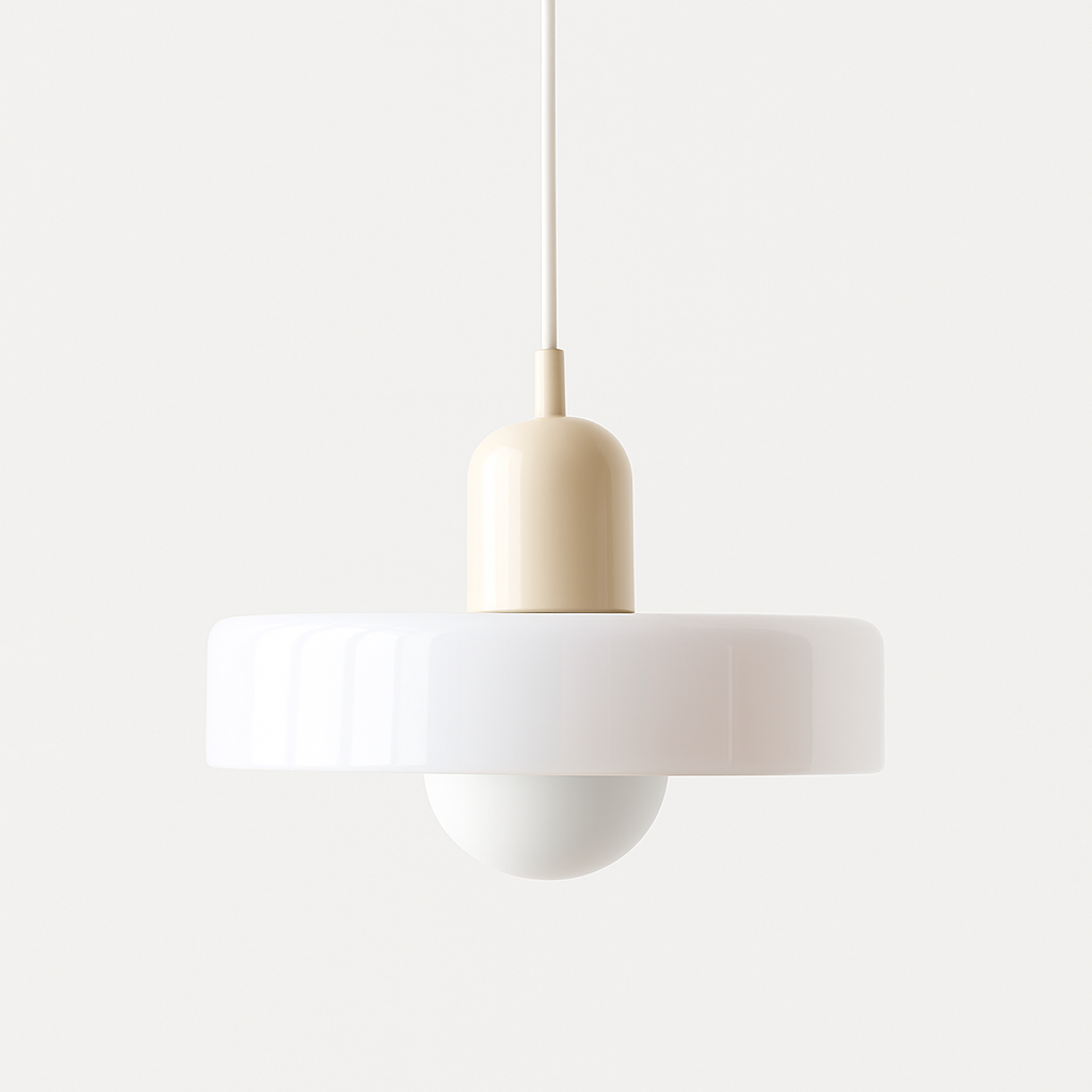 Suspension En Verre Coloré Style Bauhaus Pour Ambiance Contemporaine