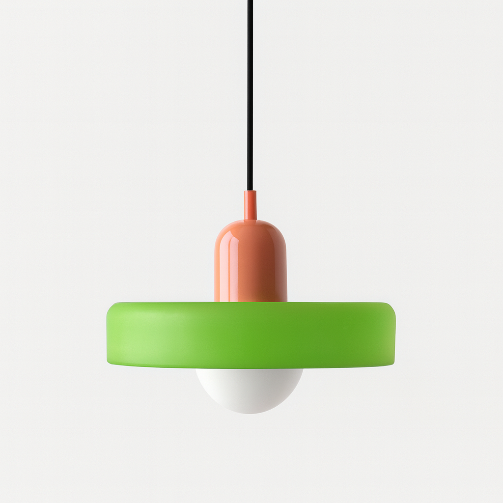 Suspension En Verre Coloré Style Bauhaus Pour Ambiance Contemporaine