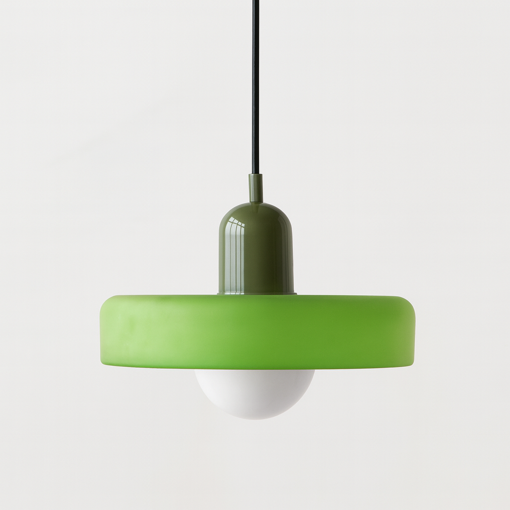 Suspension En Verre Coloré Style Bauhaus Pour Ambiance Contemporaine