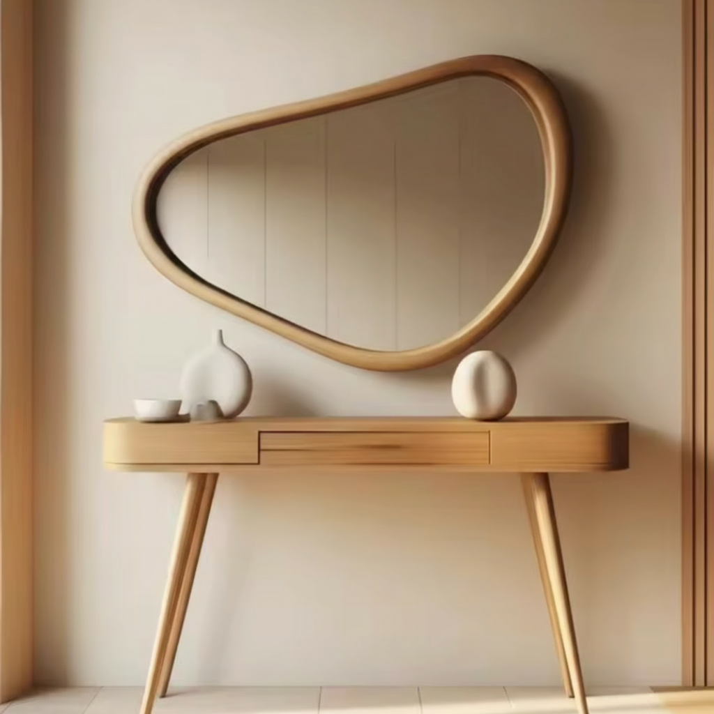 Miroir mural design organique et esthétique moderne