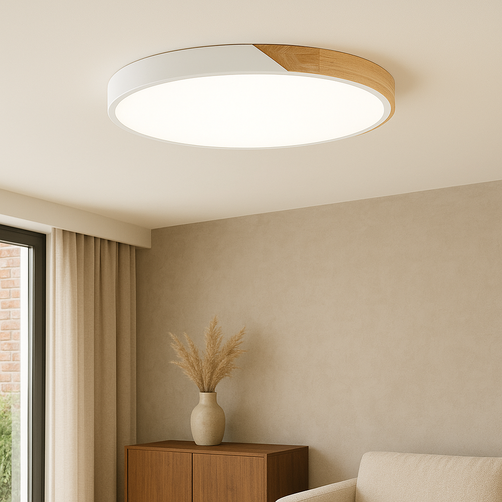 Plafonnier Bois Naturel Minimaliste Pour Ambiance Épurée