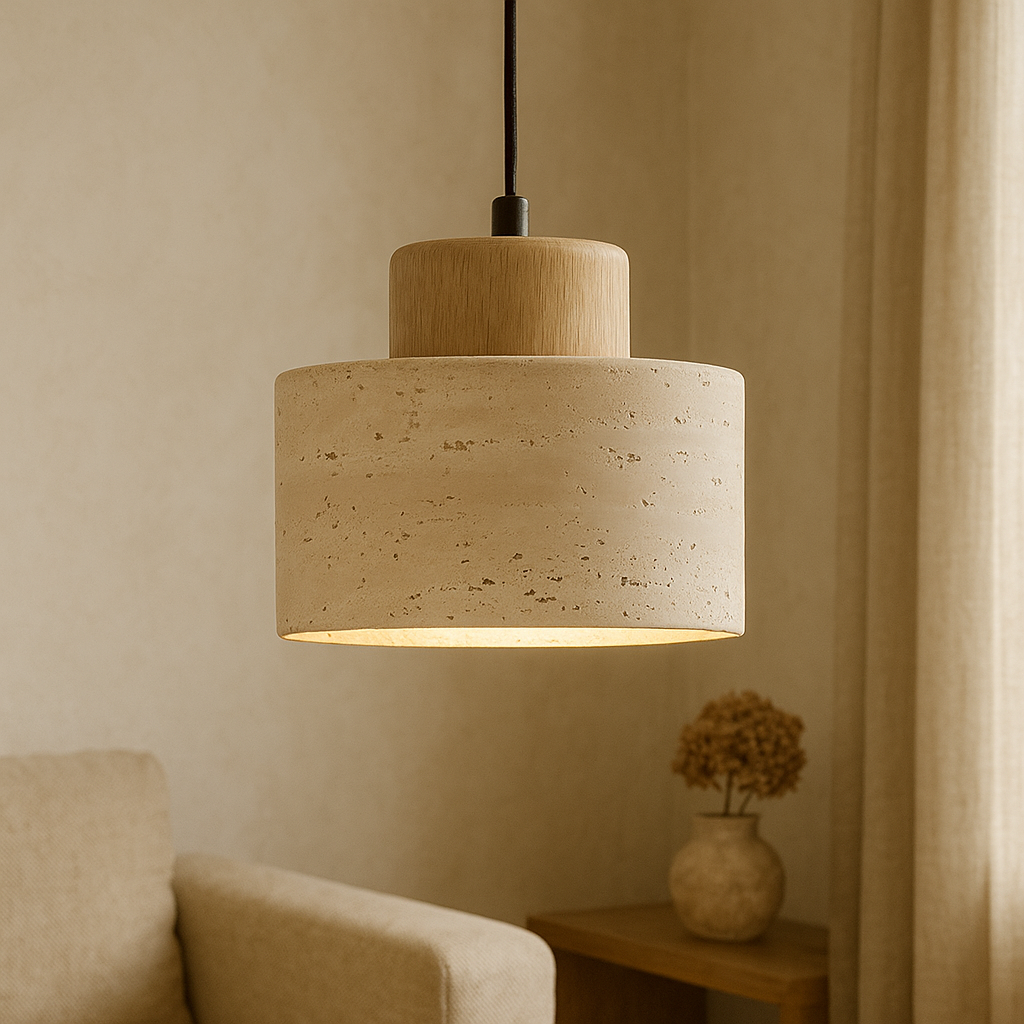 Lampe Pendante Travertin Éclairage Contemporain et Sobre