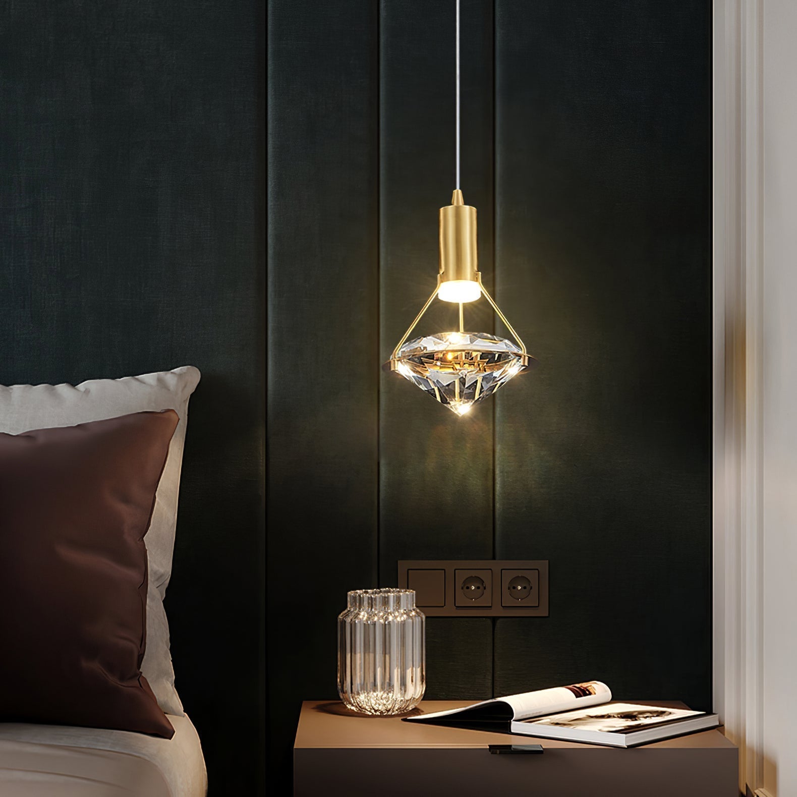 Elysianire Suspension Laiton Cristal Élégante - Neutralighting