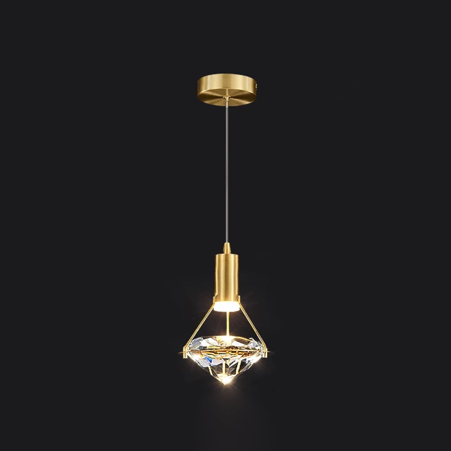Elysianire Suspension Laiton Cristal Élégante - Neutralighting