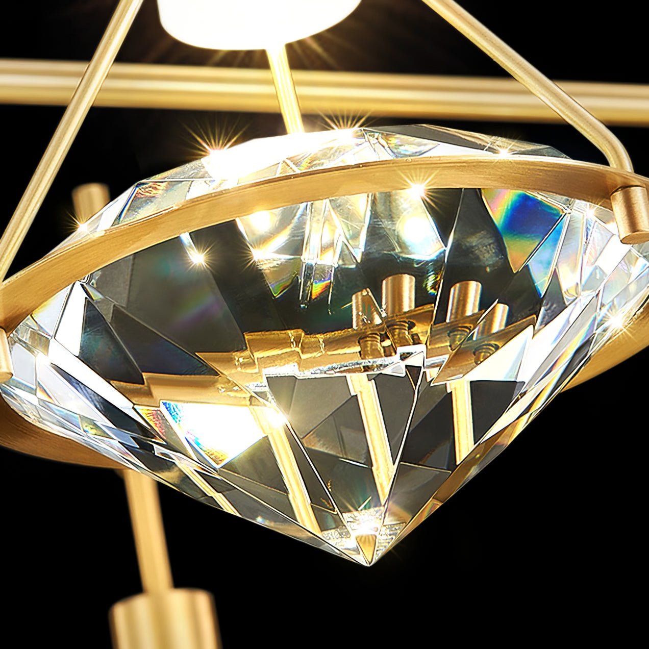 Elysianire Suspension Laiton Cristal Élégante - Neutralighting