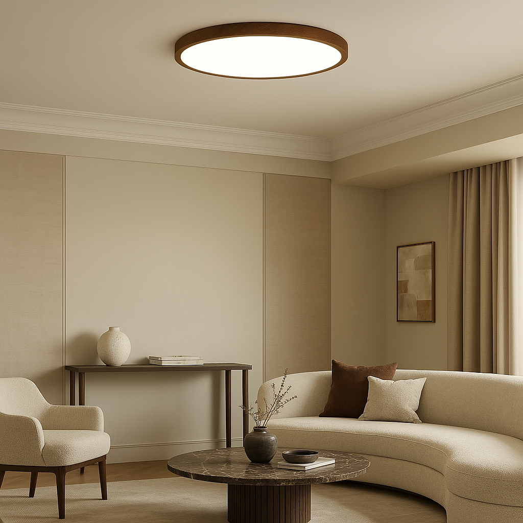 Plafonnier Bois Foncé Ambiance Chaleureuse Design Intemporel