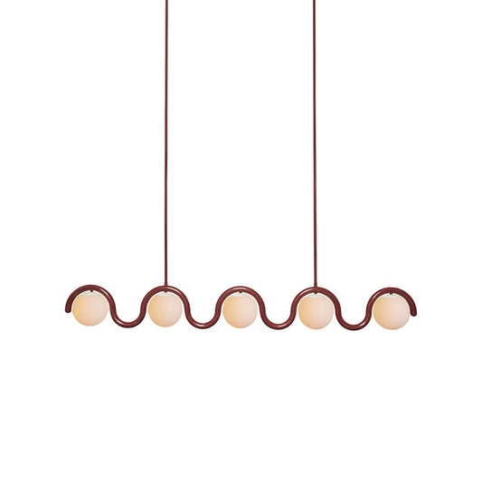 Uveta Lustre Linéaire Rouge & Argenté - Neutralighting