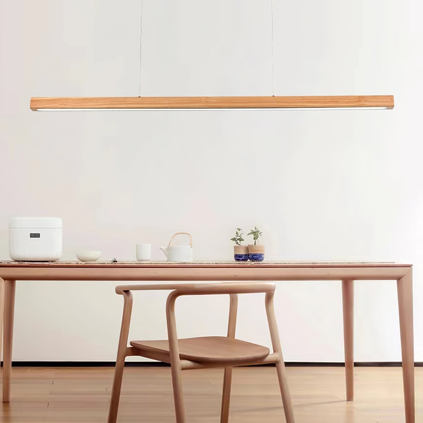 Elowen Suspension linéaire minimaliste en bois - Neutralighting