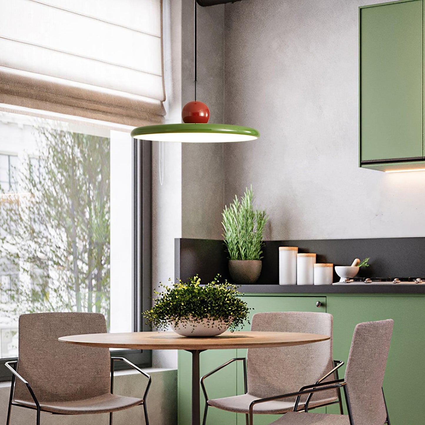 Lustra Lampe Pendante Swag Verte et Rouge - Neutralighting