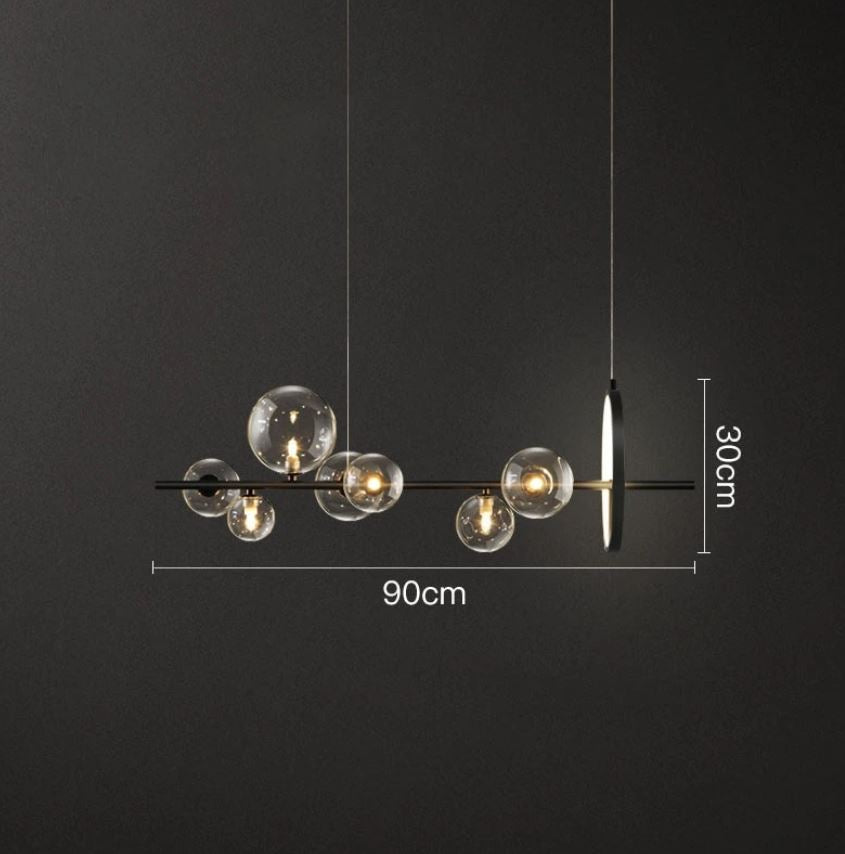 Lustre Verre Soufflé Avec Effet Bulle Lumineuse