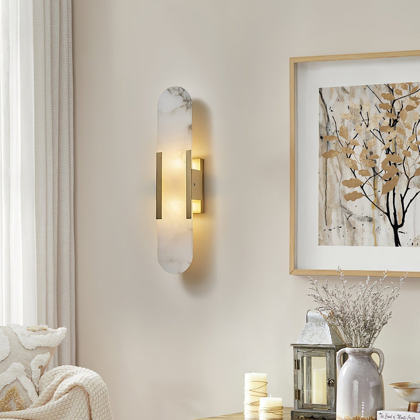Veo Applique Murale en Albâtre de Luxe - Neutralighting