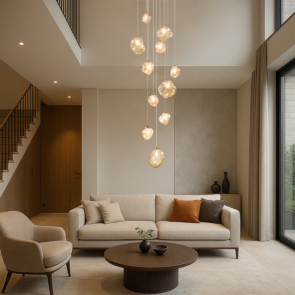 Lustre d'Escalier Nordique Élégant Pour Grands Espaces Intérieurs