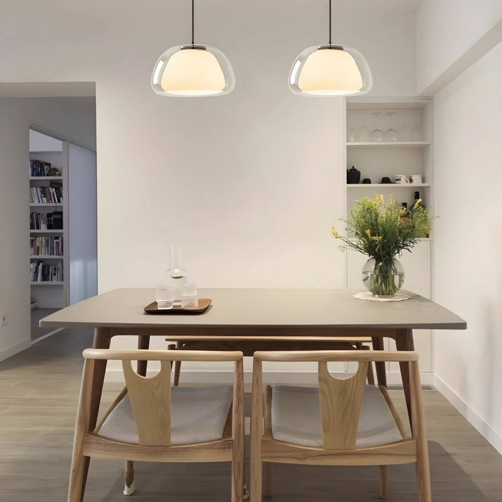 Lampe Suspendue Moderne En Verre Au Lait Pour Une Ambiance Élégante