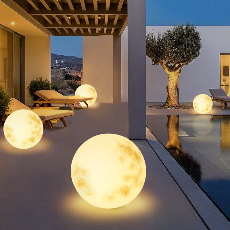 Lampe Lunaire Solaire Pour Jardin Éclairage Extérieur Élégant