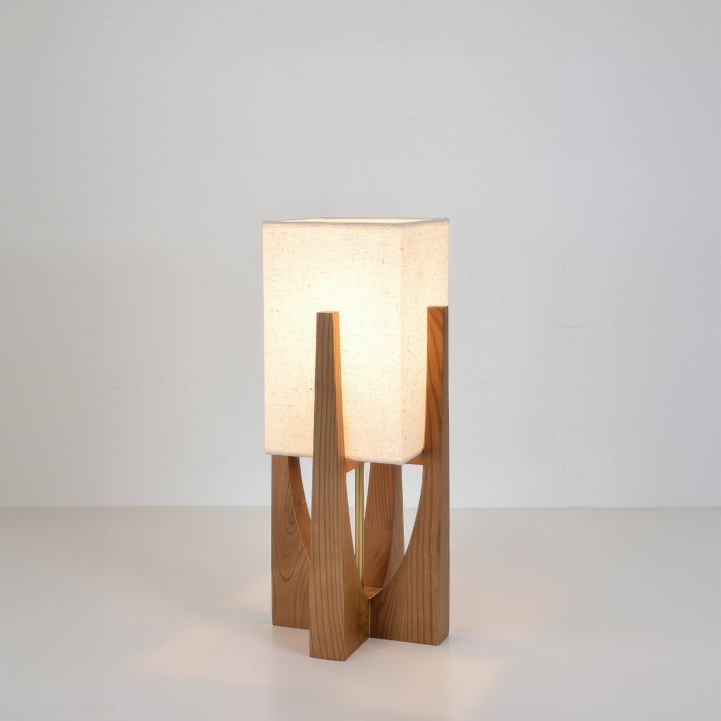 Lampadaire Wabi Sabi Bois et Tissu pour Ambiance Zen Contemporaine