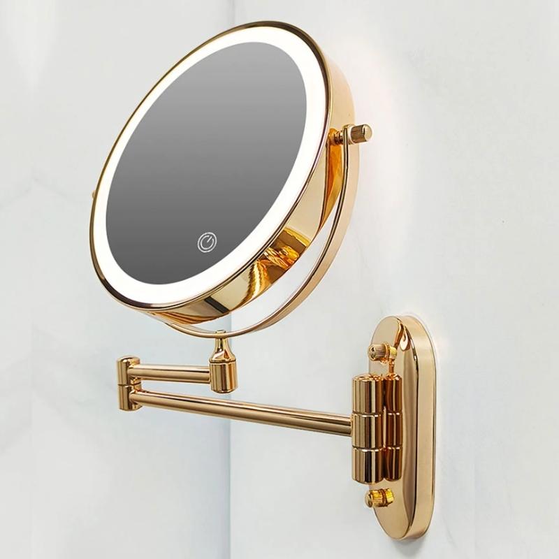 Miroir Grossissant Led Rechargeable Pour Maquillage Éclairage Précis