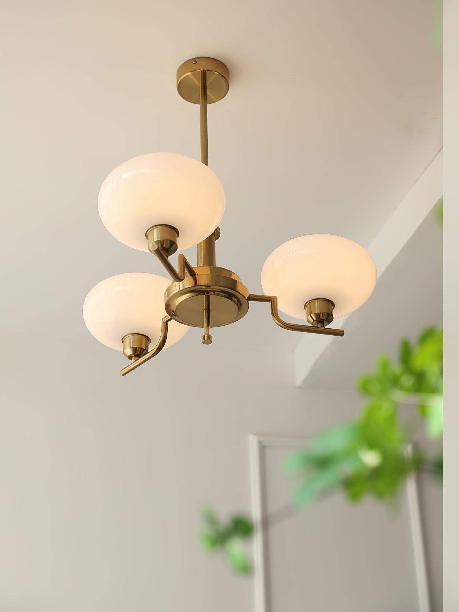 Lustra Suspension en Verre Globe Cadre en Laiton - Neutralighting
